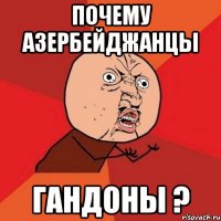 почему азербейджанцы гандоны ?