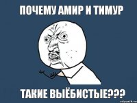 ПОЧЕМУ АМИР И ТИМУР ТАКИЕ ВЫЁБИСТЫЕ???