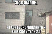 ПСС, ПАРНИ НЕ ХОИТЕ СКОМПИЛИИТЬ И ВЫРЕЗАТЬ ТЕГ 8.2.3