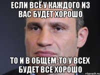 Если всё у каждого из вас будет хорошо то и в общем-то у всех будет все хорошо