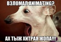 Взломал Animating? Ах тыж хитрая жопа!!!