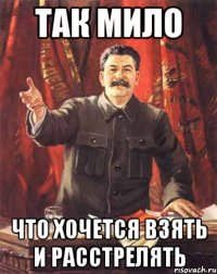 Так мило что хочется взять и расстрелять