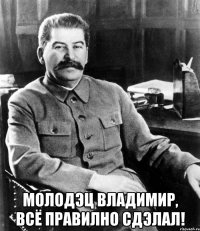  молодэц Владимир, всё правилно сдэлал!