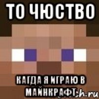 ТО ЧЮСТВО КАГДА Я ИГРАЮ В МАЙНКРАФТ