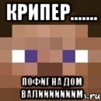 крипер....... пофиг на дом валииииииим