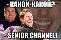 - Какой-какой? - Senior Channel!