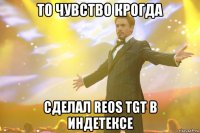 То чувство крогда сделал reos TGT в индетексе