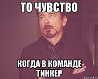 то чувство когда в команде тинкер