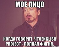 мое лицо когда говорят, чтоEnglish project - полная фигня.