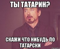 ты татарин? скажи что нибудь по татарски