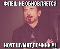 флеш не обновляется ноут шумит,почини !!1