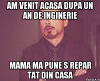 am venit acasa dupa un an de inginerie mama ma pune s repar tat din casa