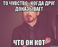 То чувство , когда друг доказывает что он кот