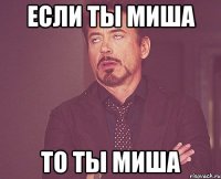 Если ты Миша То ты Миша