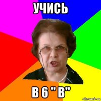 учись в 6 " В"