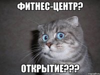 Фитнес-центр? Открытие???