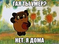 Гая ты умер? Нет, я дома