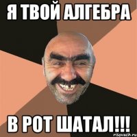 Я ТВОЙ АЛГЕБРА В РОТ ШАТАЛ!!!