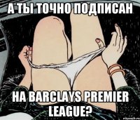 а ты точно подписан на barclays premier league?