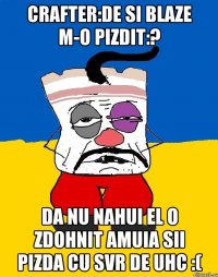 Crafter:De si Blaze m-o pizdit:? Da nu nahui el o zdohnit amuia sii pizda cu svr de uhc :(