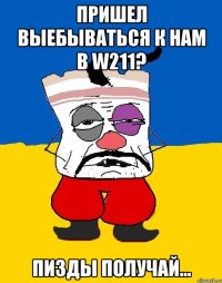 Пришел выебываться к нам в w211? Пизды получай...