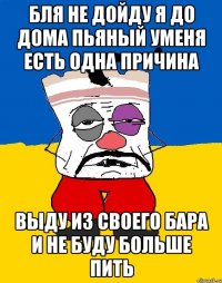 бля не дойду я до дома пьяный уменя есть одна причина выду из своего бара и не буду больше пить