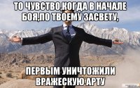 То чувство,когда в начале боя,по твоему засвету, первым уничтожили вражескую арту