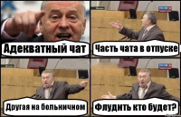 Адекватный чат Часть чата в отпуске Другая на больничном Флудить кто будет?