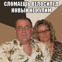 сломаешь велосипед новый не купим 