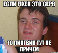 Если fixer это серв То пингвин тут не причем