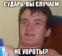 СУДАРЬ, ВЫ СЛУЧАЕМ НЕ УОРОТЫ?