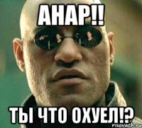 Анар!! Ты что охуел!?