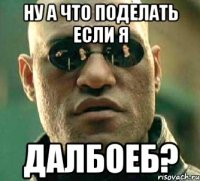 ну а что поделать если я ДАЛБОЕБ?