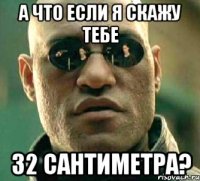 А что если я скажу тебе 32 сантиметра?