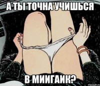 А ты точна учишься В МИИГАиК?