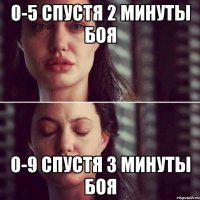 0-5 спустя 2 минуты боя 0-9 спустя 3 минуты боя