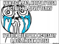 Каждый раз, когда у тебя встает на другу телку У твоей девушки исчезает 0,01% любви к тебе