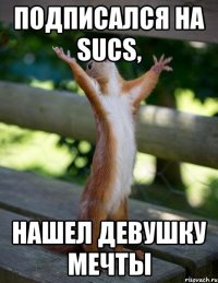 Подписался на SUCS, нашел девушку мечты