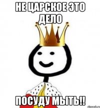 Не царское это дело ПОСУДУ МЫТЬ!!