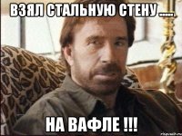 Взял стальную стену ..... НА ВАФЛЕ !!!