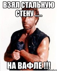 Взял стальную стену ..... НА ВАФЛЕ !!!