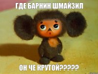 Где Барнин Шмайзил Он че крутой?????