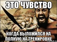 Это чувство Когда выложился на полную на тренировке