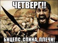 Четверг!! Бицепс, спина, плечи!