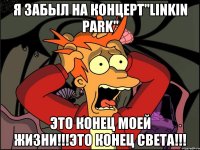 Я забыл на концерт"Linkin Park" Это конец моей жизни!!!Это конец света!!!