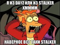 я из DayZ или из stalker хмммм наверное все таки stalker