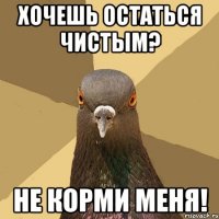 Хочешь остаться чистым? Не корми меня!