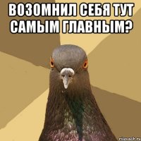 возомнил себя тут самым главным? 