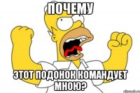 ПОЧЕМУ этот подонок командует мною?