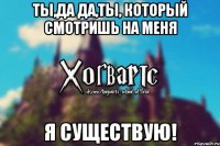 ты,да да,ты, который смотришь на меня я существую!